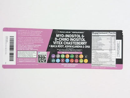 Etiqueta frontal multivitamínico Fertiliforce Clean Nutraceuticals prenatal