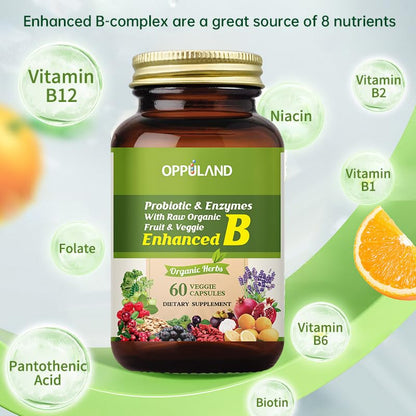 Etiqueta frontal oppuland vitaminas complejo B