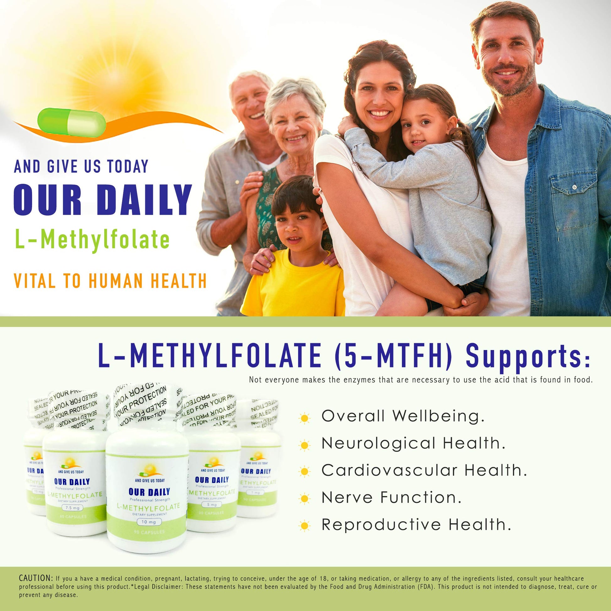 Etiqueta frontal Our Daily Vites L-Metilfolato