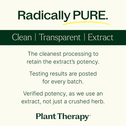 Etiqueta frontal Plant Therapy suplemento biotina y vitaminas