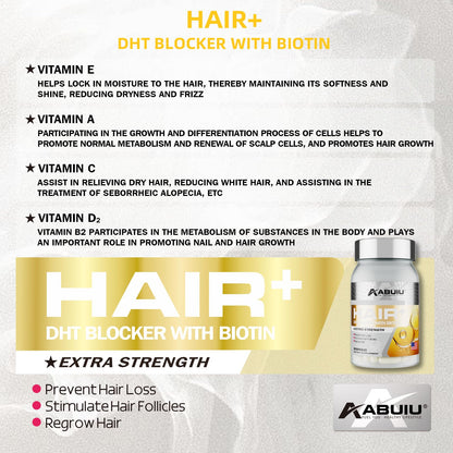 Etiqueta frontal suplemento ABUIU biotina 5000 mcg