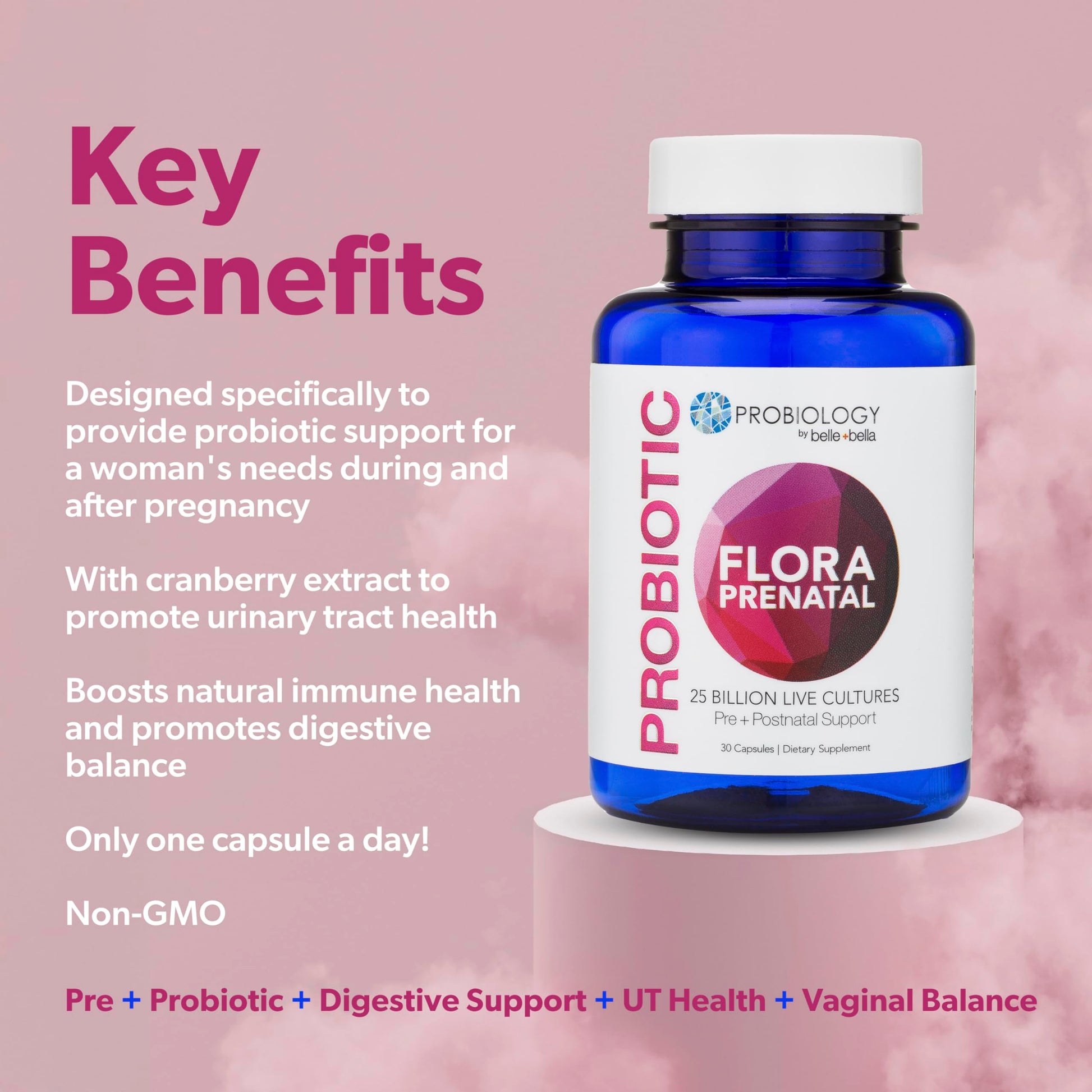 Etiqueta frontal suplemento belle+bella prenatal
