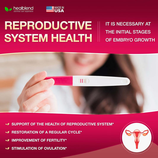 Etiqueta frontal suplemento healblend Inositol