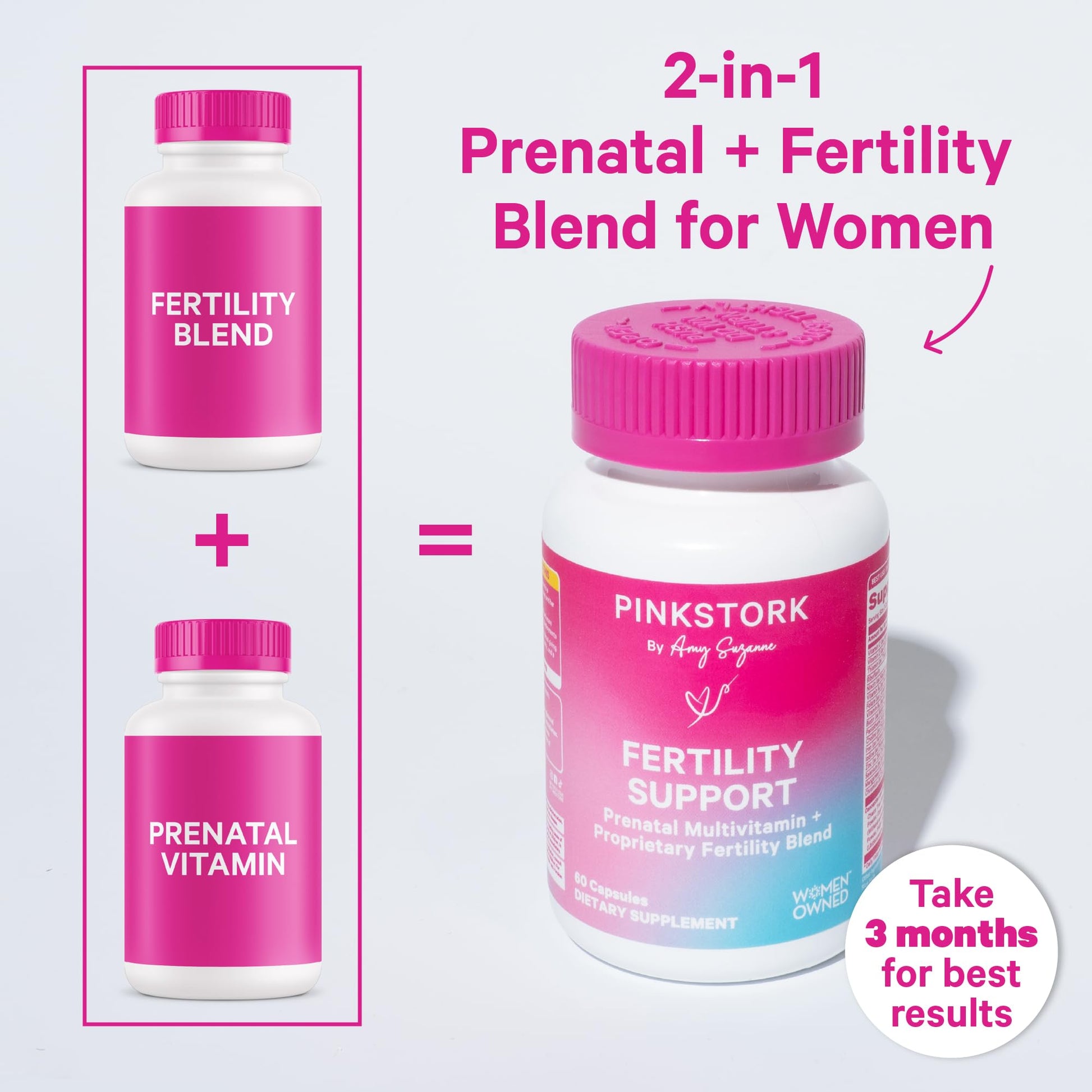 Etiqueta frontal suplemento Pink Stork Fertilidad Mujer