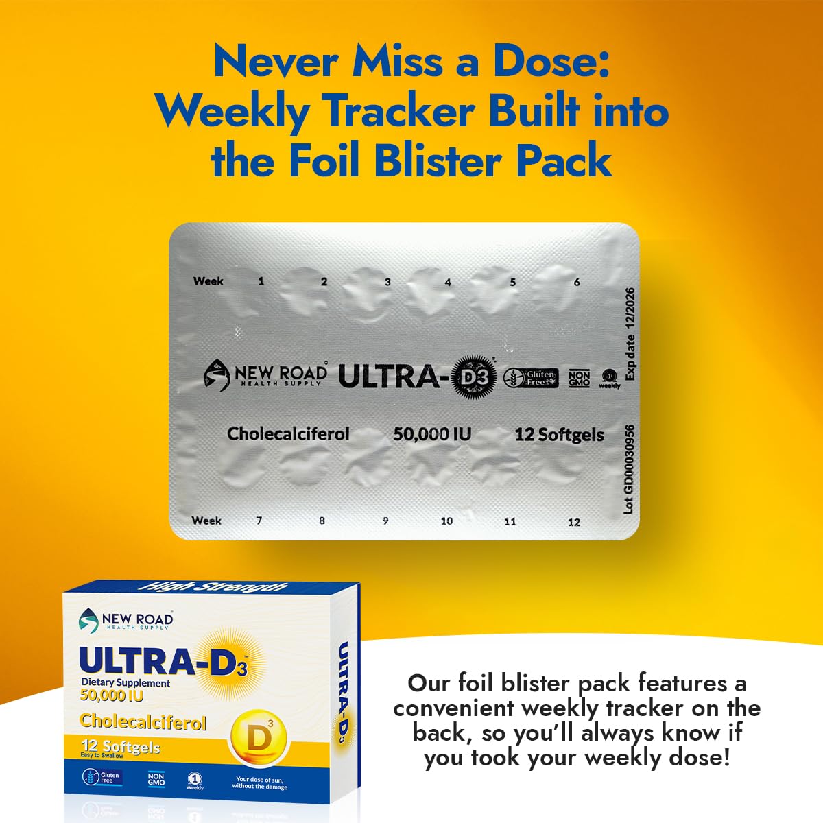 Etiqueta frontal ULTRA-D3 vitamina D 50000 IU
