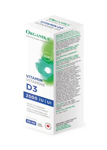 Etiqueta frontal del suplemento vitamina D3 Organika