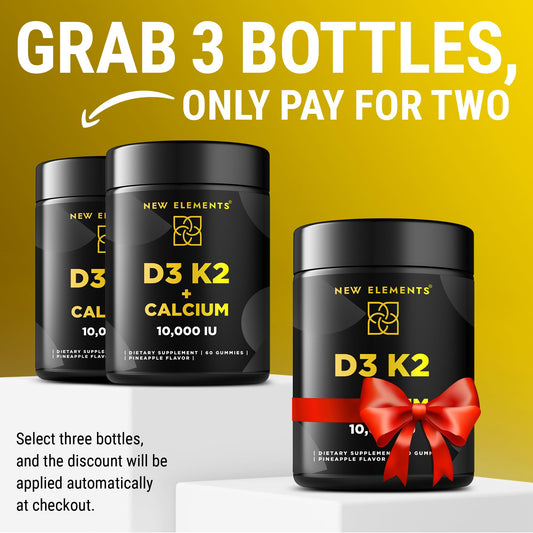 Etiqueta frontal Vitaminas D3 K2 Masticables