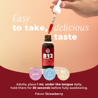 Etiqueta gotas vitamina b12 sublinguales Biotoplevel