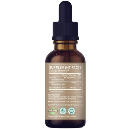 Etiqueta gotas vitamina d3 k2 mocha 2 pack