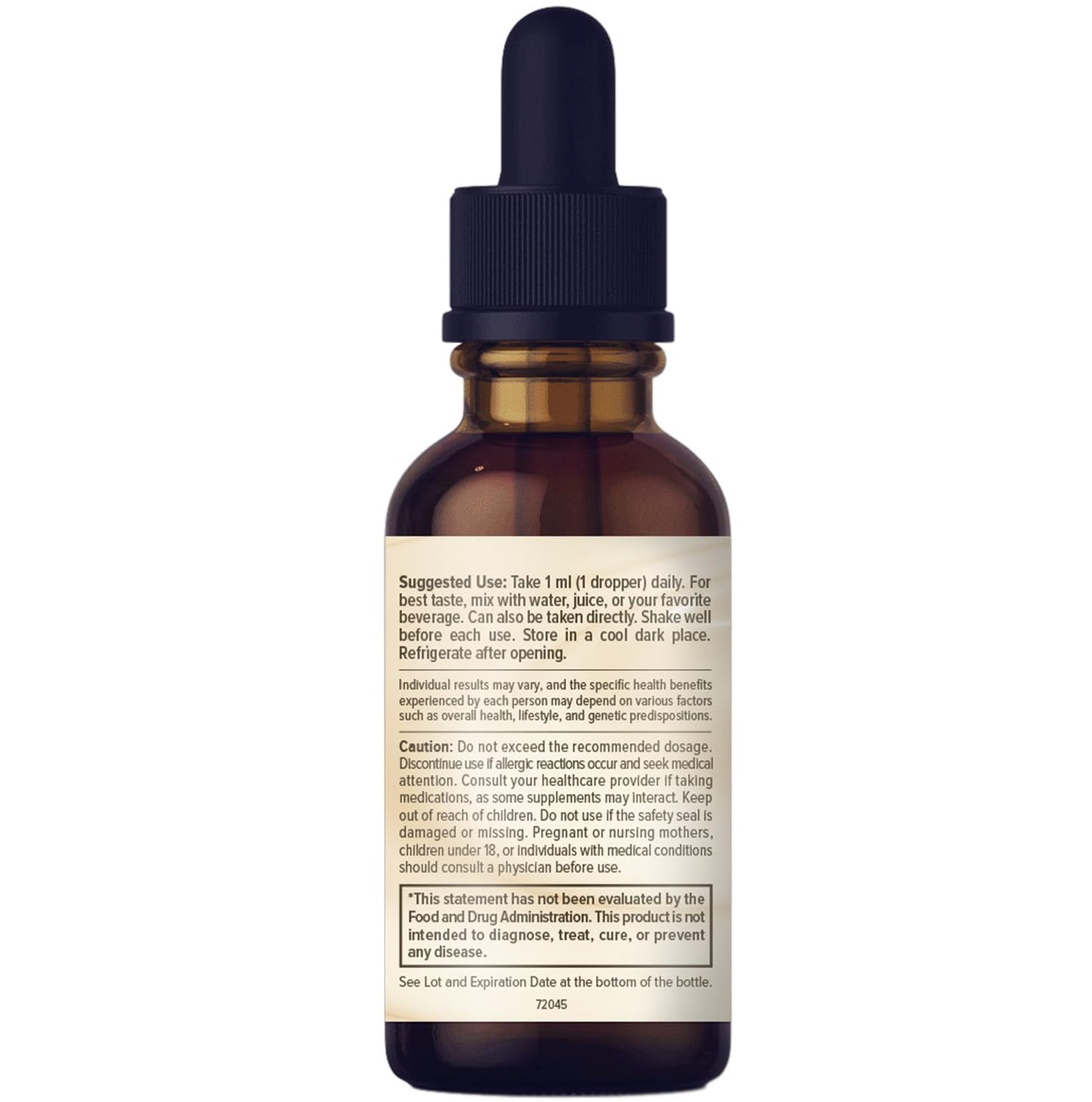 Etiqueta gotas vitamina D3 K2 NUSAVA sabor vainilla