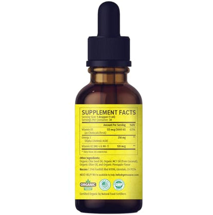 Etiqueta gotas vitamina d3 k2 piña 4 pack