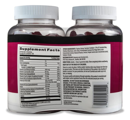 etiqueta información nutricional multivitaminas amazon