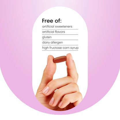 Etiqueta con información nutricional producto prenatal ONE A DAY