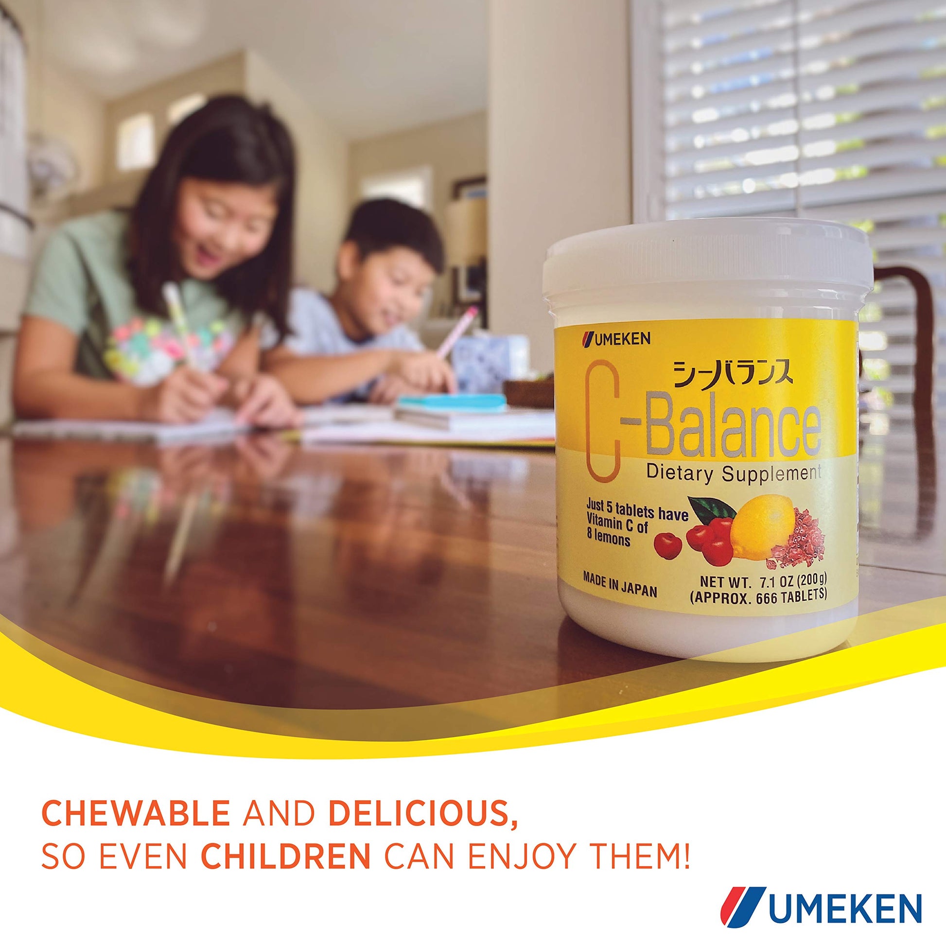 Etiqueta de información nutricional vitamina C Umeken C-Balance