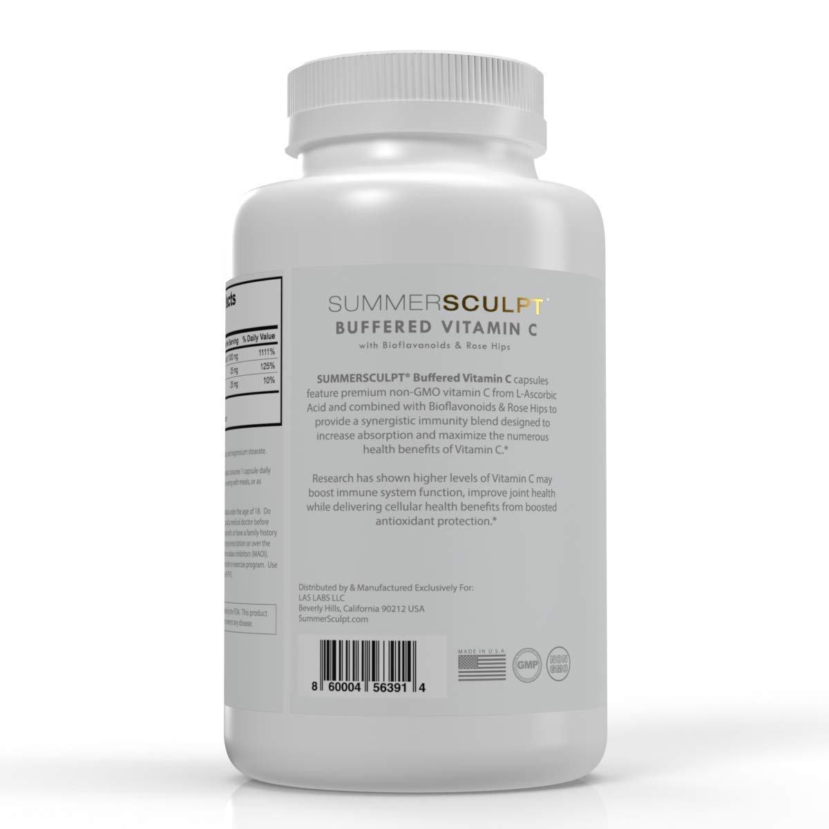 Etiqueta informativa SummerSculpt vitamina C 1000 mg