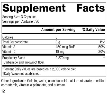 etiqueta de ingredientes de A-C Carbamide