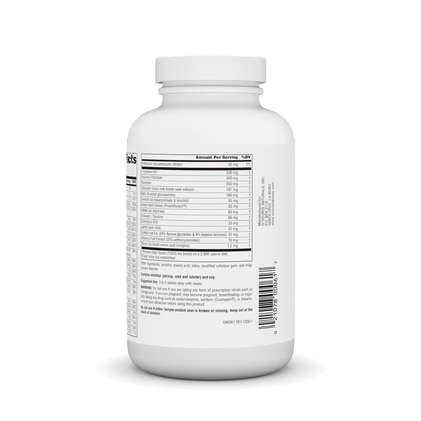 Etiqueta de ingredientes Elan Vital Múltiple - nutrientes clave para la salud