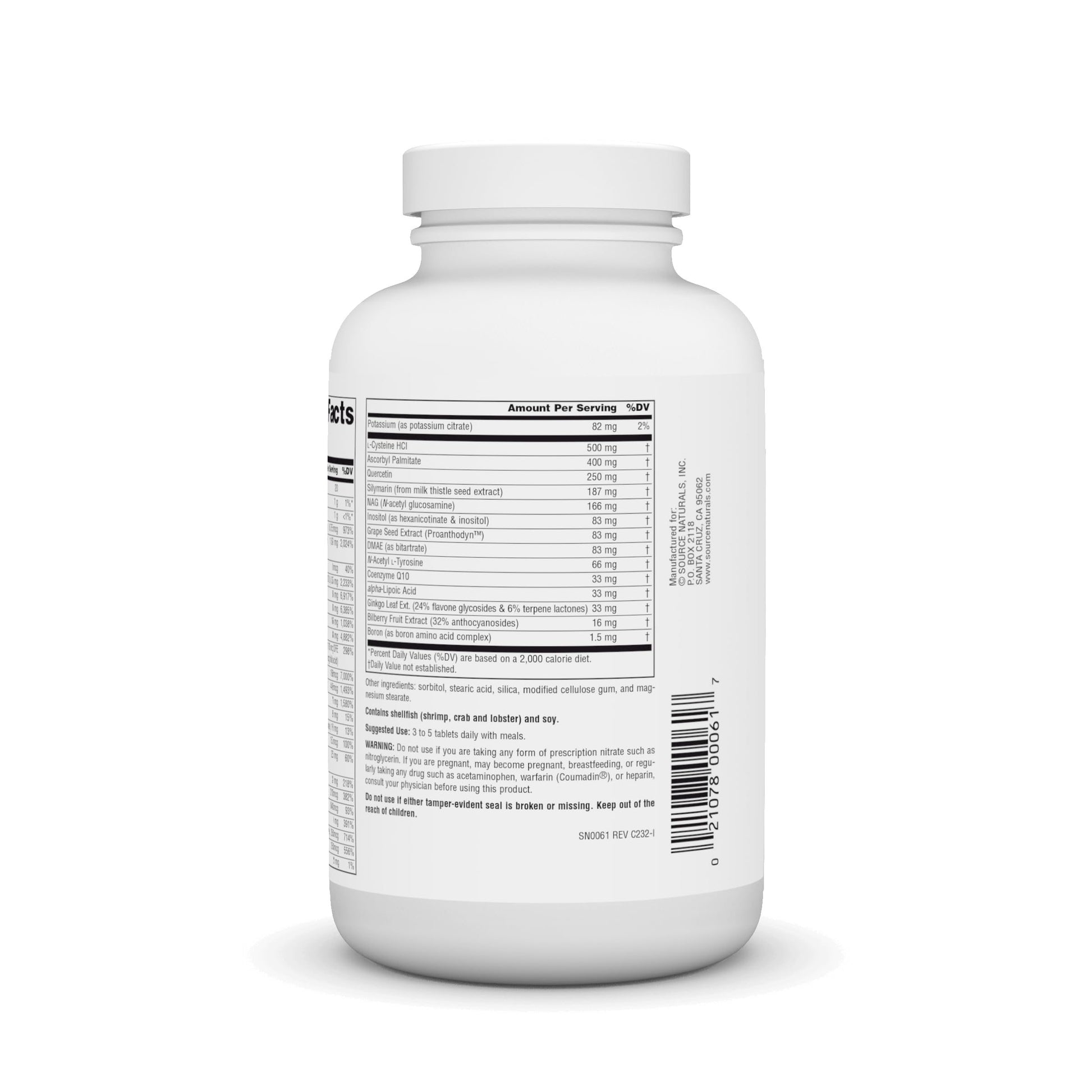 Etiqueta de ingredientes Elan Vital Múltiple - nutrientes clave para la salud