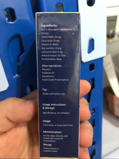 Etiqueta de ingredientes de las gotas Vupene