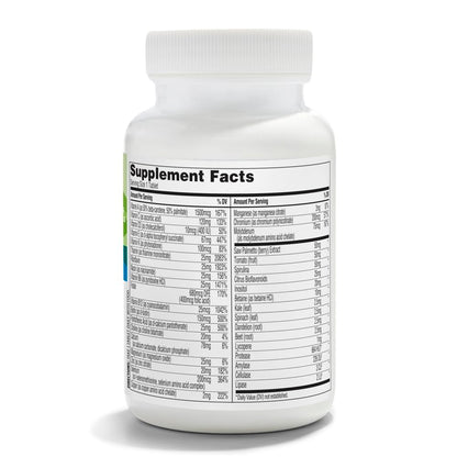 etiqueta de ingredientes multivitamínico 365