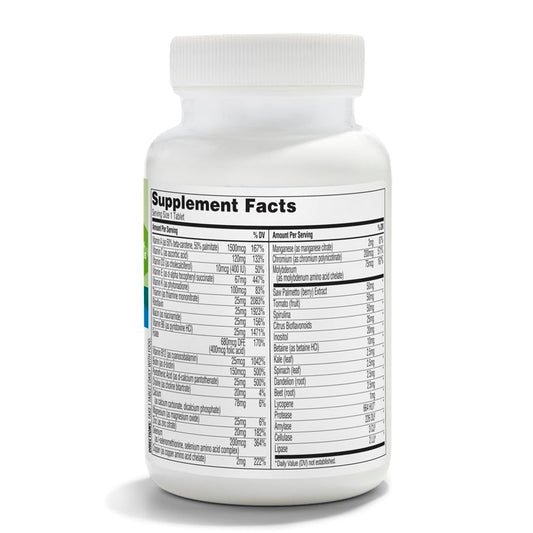 etiqueta de ingredientes multivitamínico 365