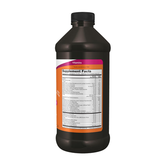 Etiqueta de ingredientes del multivitamínico NOW