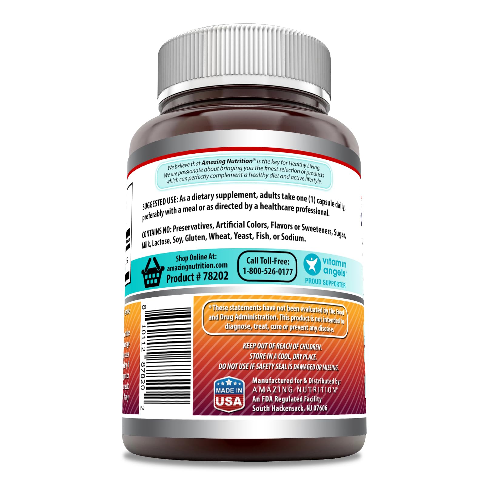 Etiqueta ingredientes suplemento niacina Amazing Formulas