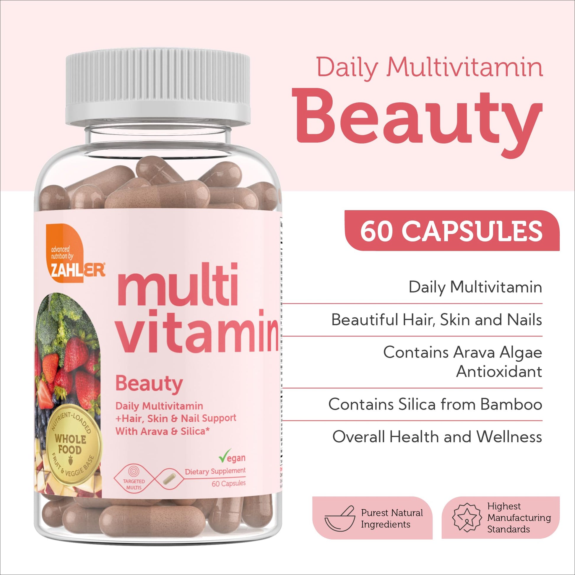 etiqueta de ingredientes zahler multivitamínico beauty