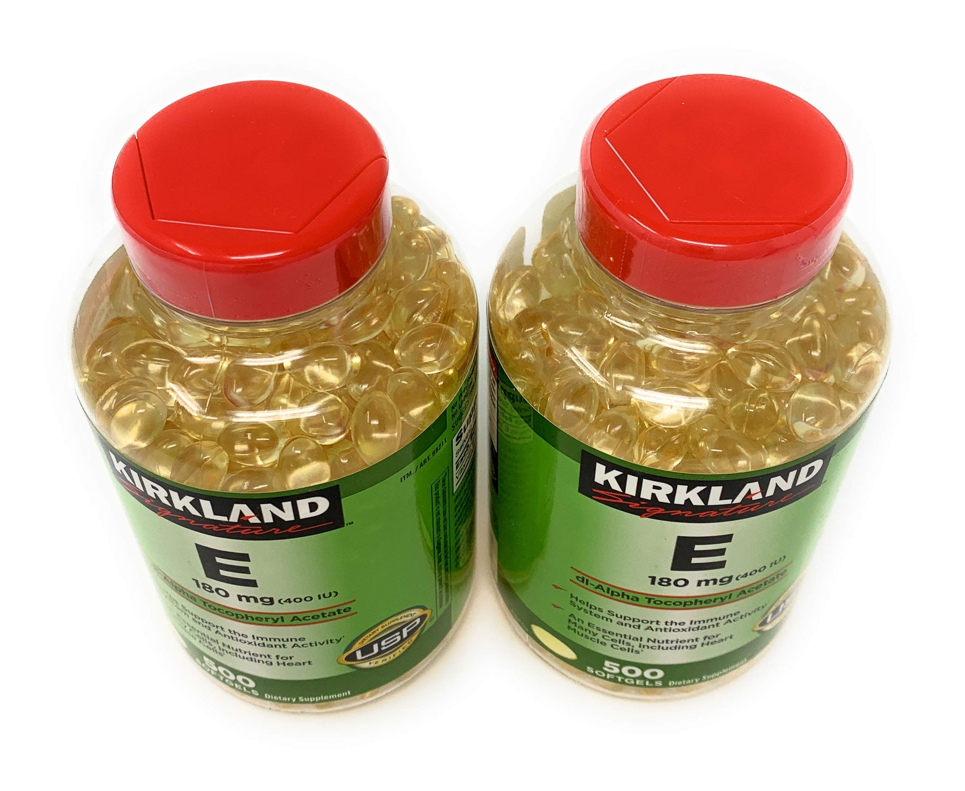Etiqueta Kirkland Signature vitamina e 400 ui 500 cápsulas