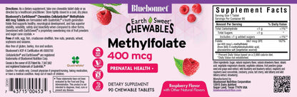 Etiqueta lateral Bluebonnet Metilfolato 400 mcg