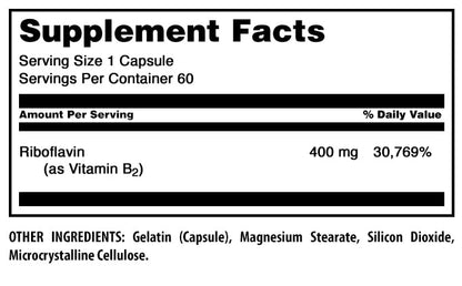 Etiqueta lateral Riboflavina Amazing Formulas