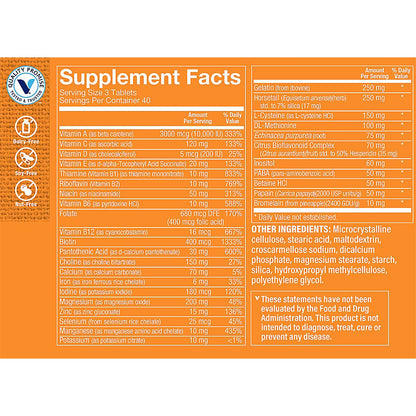 Etiqueta lateral The Vitamin Shoppe Cabello Piel y Uñas