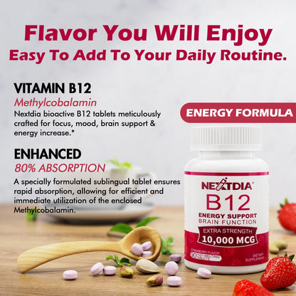 Etiqueta lateral vitamina B12 Nextdia