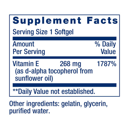 Etiqueta Life Extension Vitamina E tocotrienoles y Vitamina D3