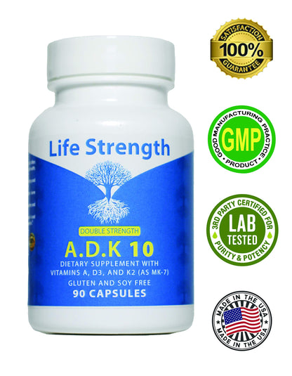 Etiqueta LifeStrength ADK 10 complemento vitamínico