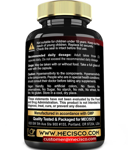 Etiqueta Mecisco suplemento 3en1 inositol DIM salud ciclo mujer