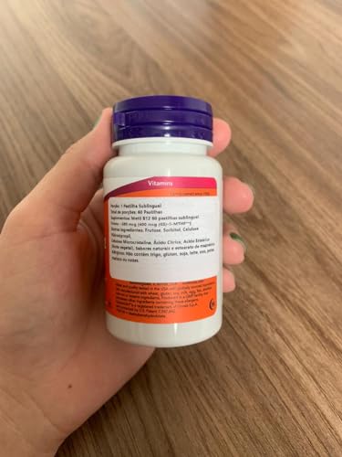 Etiqueta Metil B-12 5000mcg NOW Foods suplemento energético