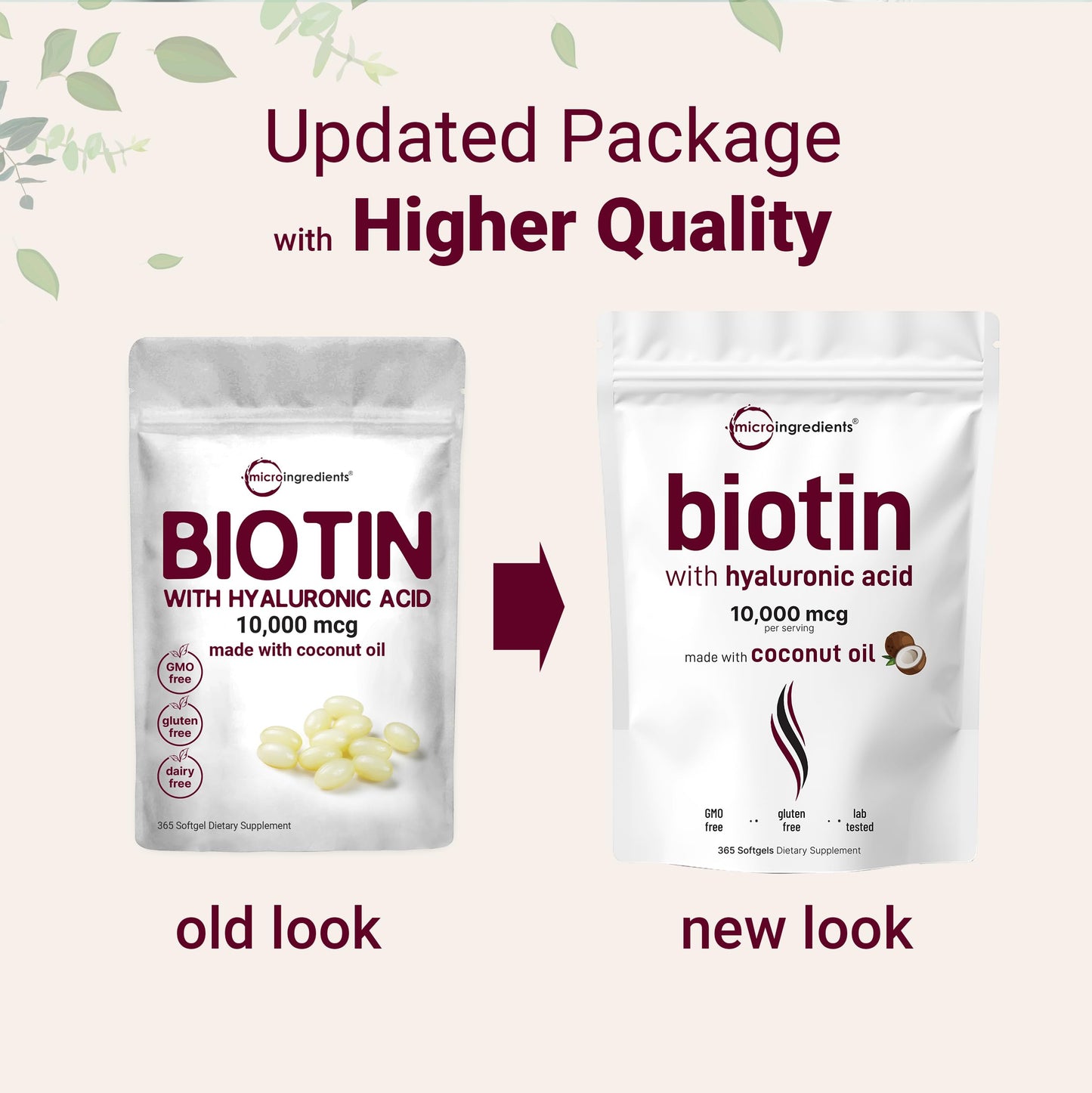 Etiqueta Micro Ingredients Biotina 10,000mcg cápsulas