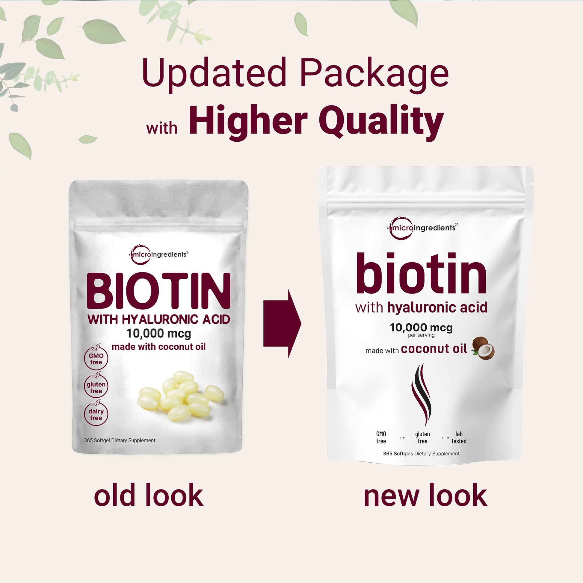 Etiqueta Micro Ingredients Biotina 10,000mcg cápsulas