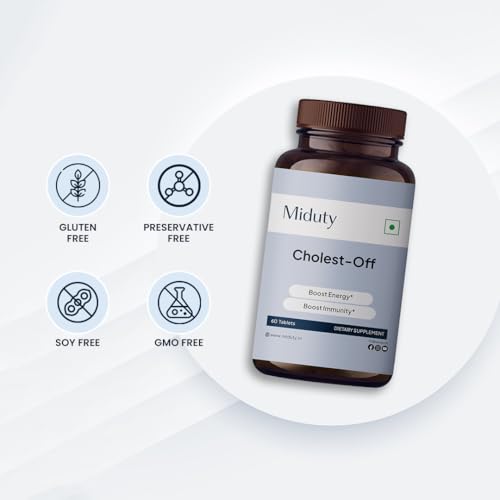 Etiqueta de Miduty Cholest-Off mostrando ingredientes