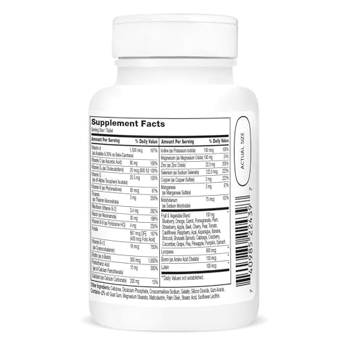 Etiqueta multivitaminas 21st Century Wellify