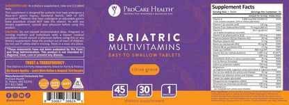 etiqueta multivitaminas bariátricas