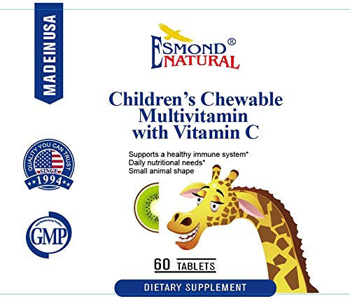 Etiqueta de multivitaminas para niños con vitamina C de Esmond Natural