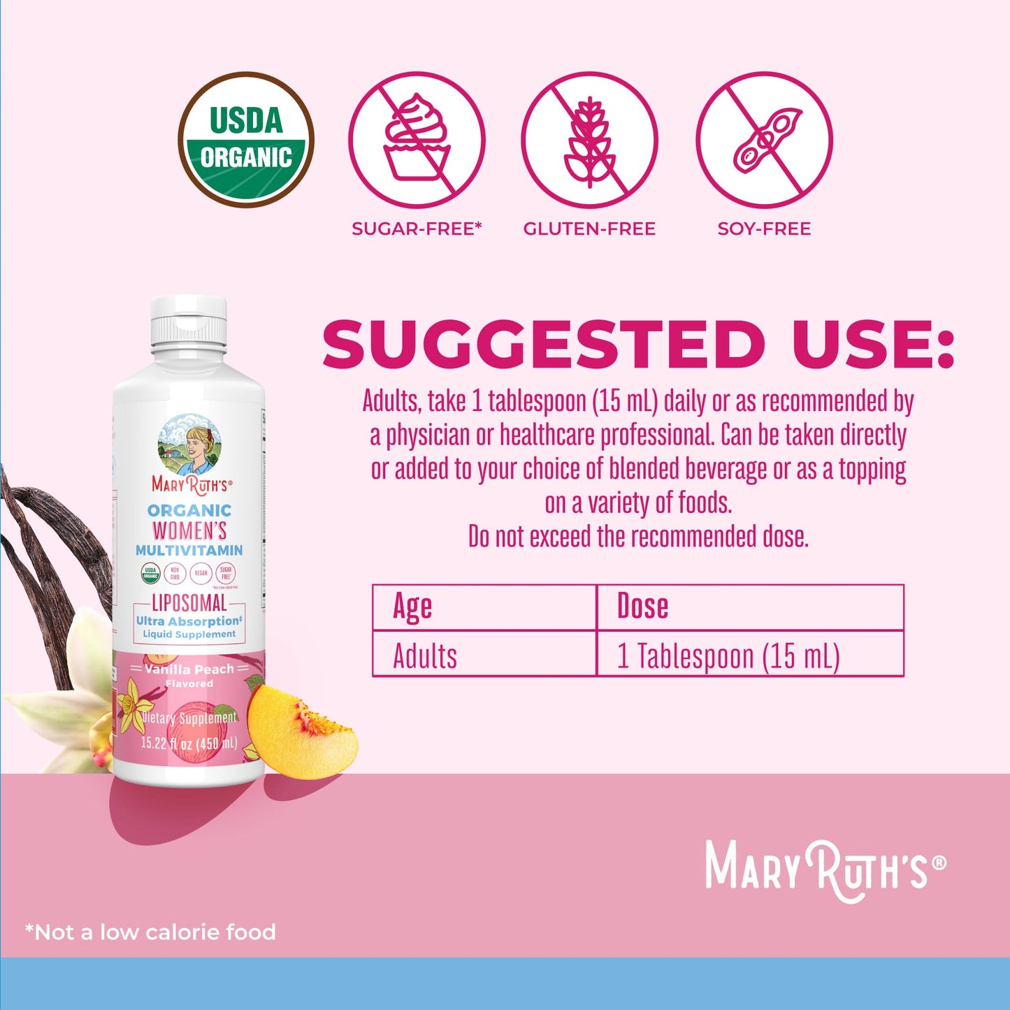 etiqueta multivitaminas maryruth líquidos para mujeres