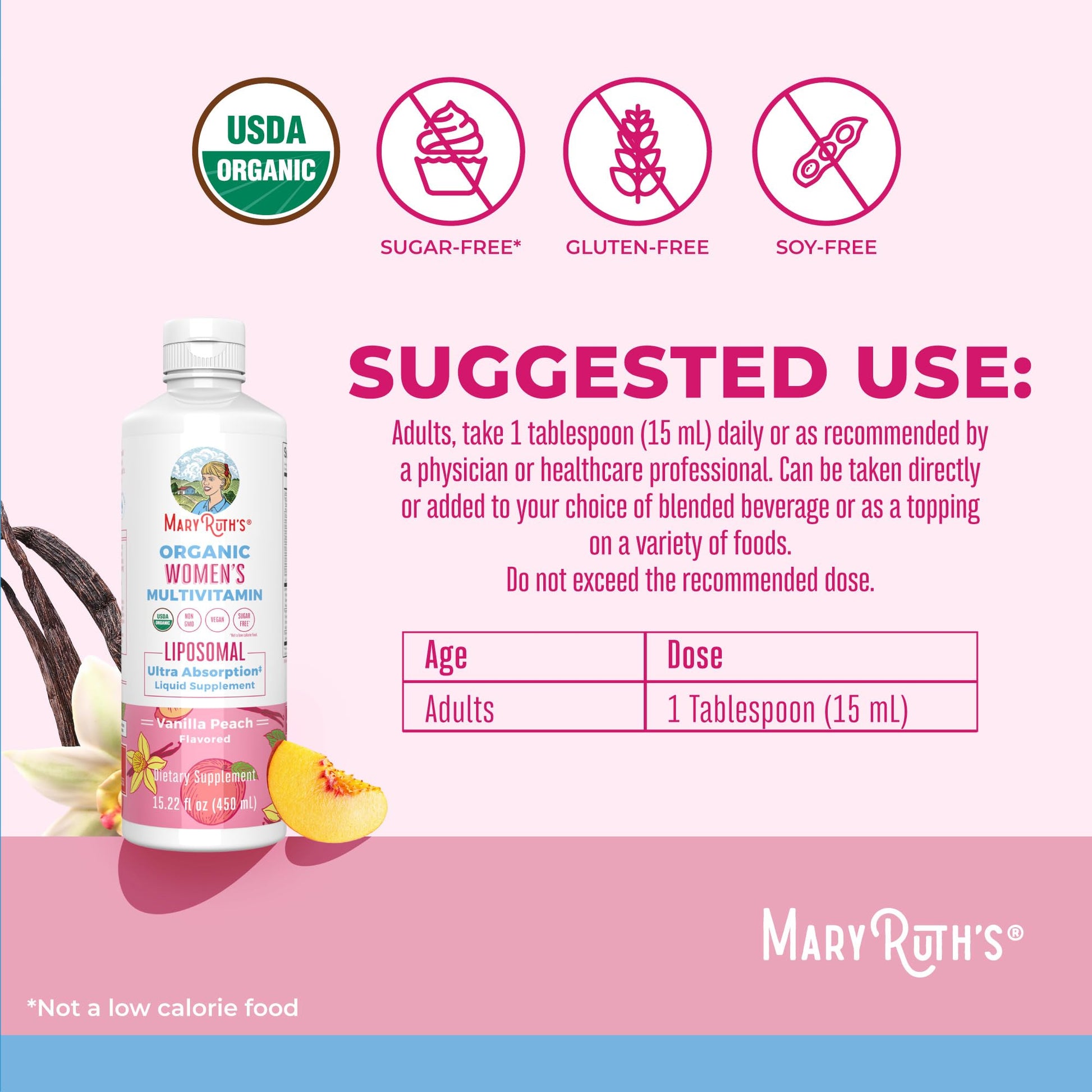 etiqueta multivitaminas maryruth líquidos para mujeres
