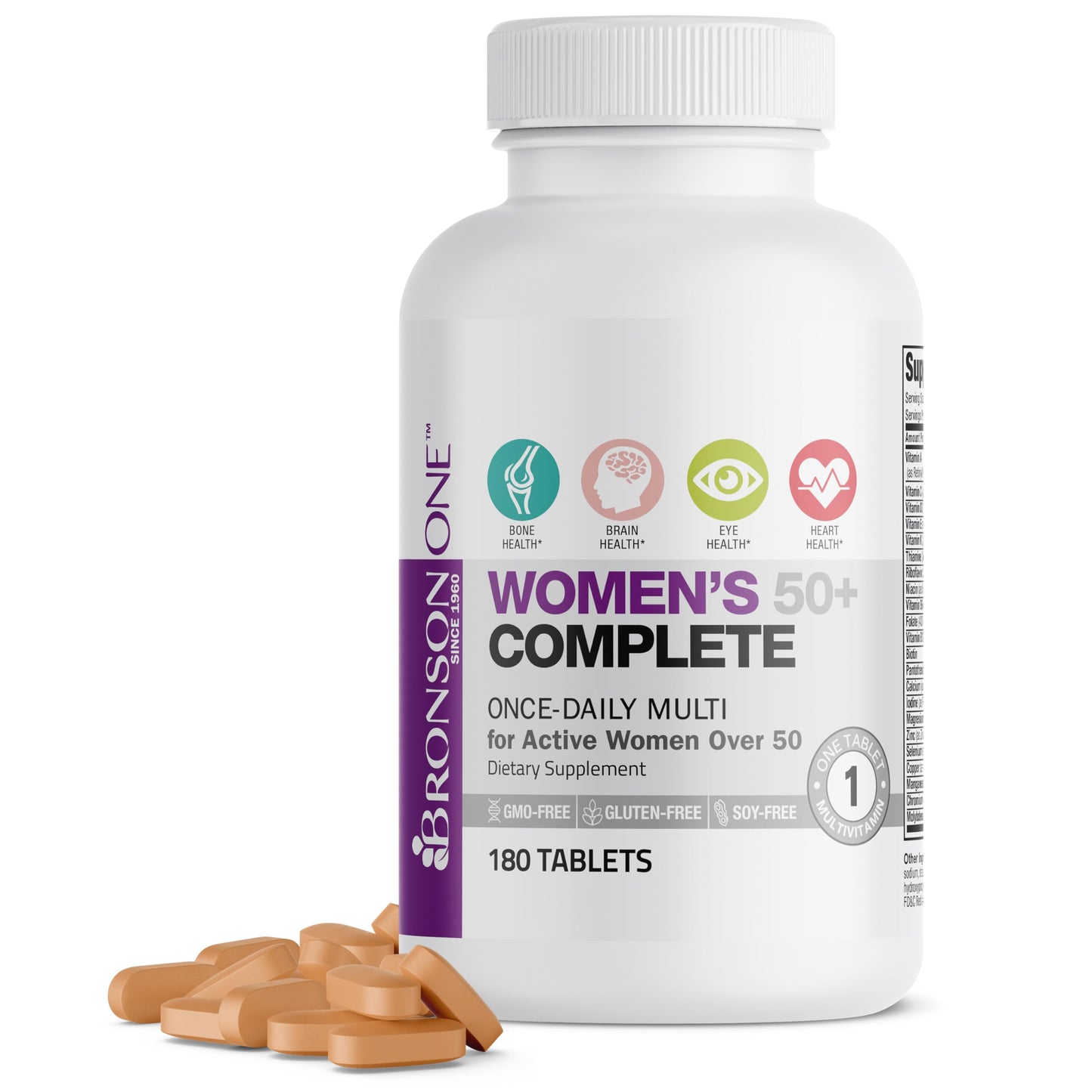 Etiqueta de multivitamínico Bronson surtido para mujeres