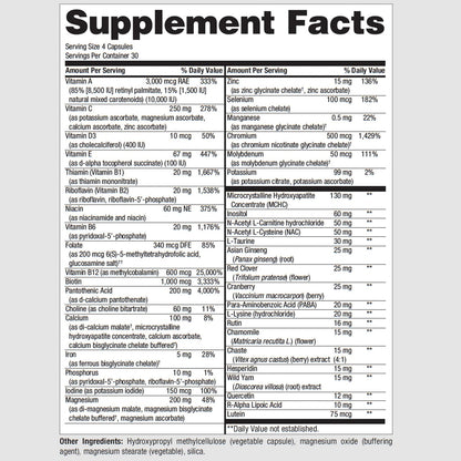 etiqueta de multivitamínico PureFormulas