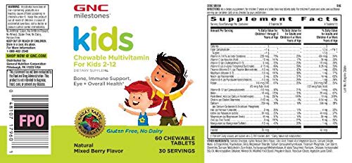 etiqueta y descripción del producto multivitamínico gnc