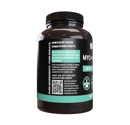 Etiqueta complemento Myo-Inositol sin magnesio ni arroz