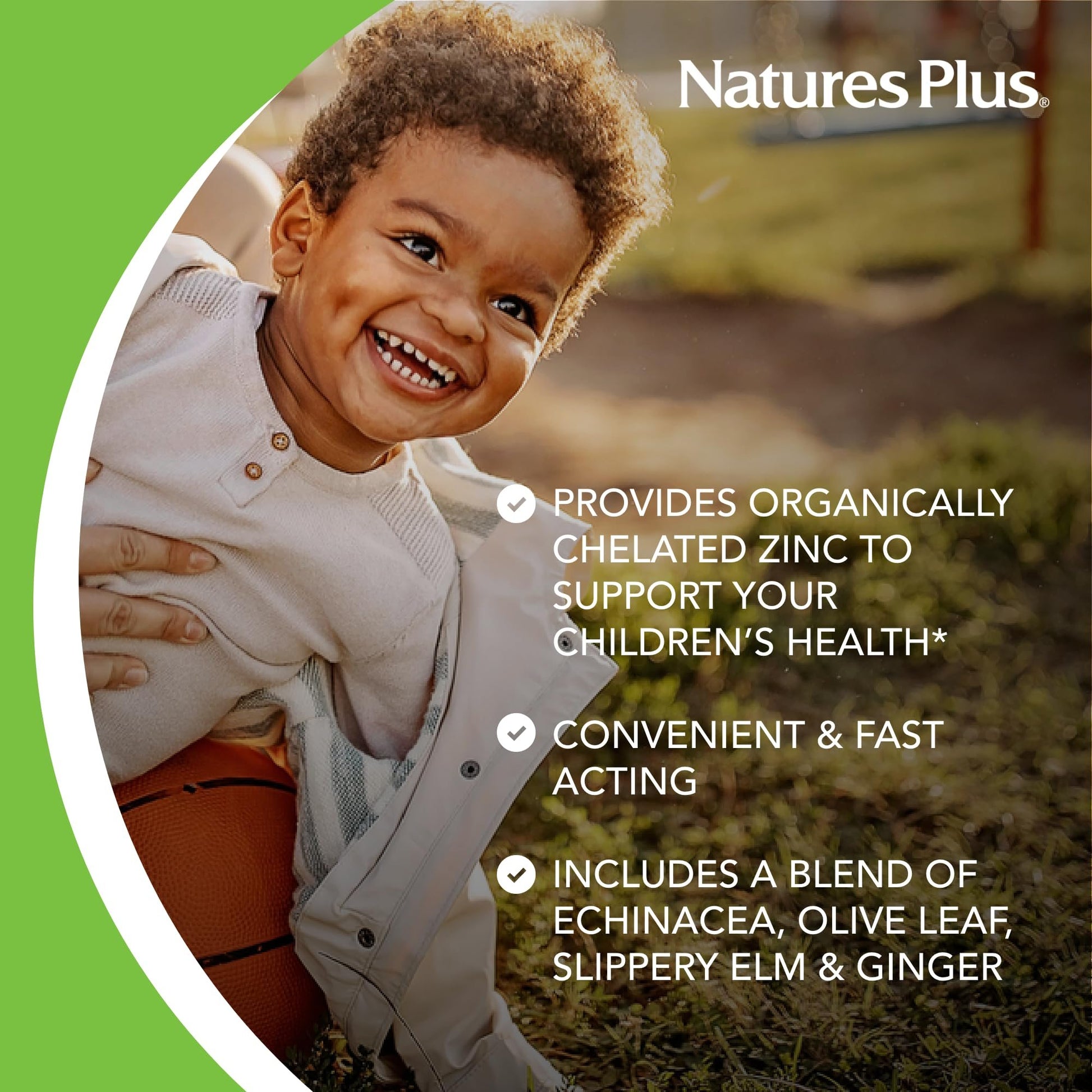 Etiqueta de Natures Plus Animal Parade KidZinc zinc quelado